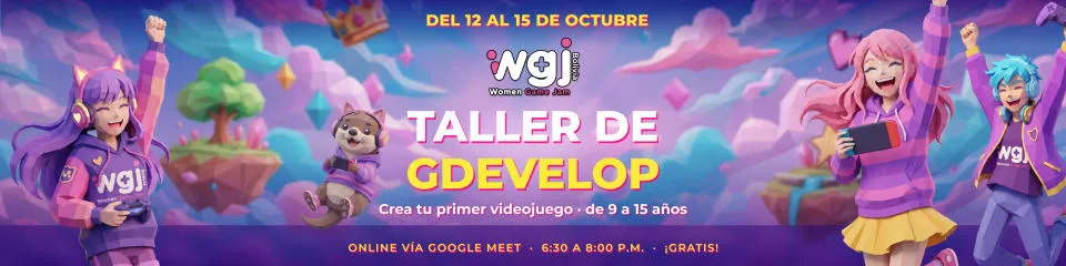 Taller: ¡Crea tu primer videojuego con GDevelop! | Women Game Jam Bolivia 2026